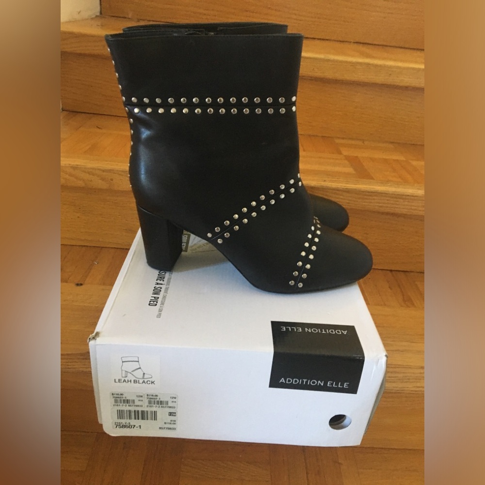 Sz 12 wide studded booties